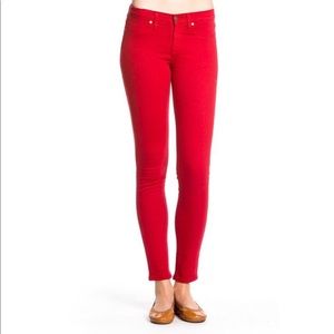 Henry & Belle Super Skinny Ankle Jeans Red Size 26